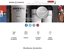 Tablet Screenshot of bodegaargento.com